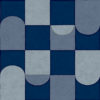 papel de parede affinity af24552 Modern living room with blue tiles, seamless design, luxurious interior background.