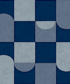 papel de parede affinity af24552 Modern living room with blue tiles, seamless design, luxurious interior background.