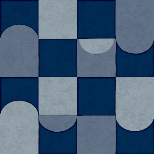 papel de parede affinity af24552 Modern living room with blue tiles, seamless design, luxurious interior background.