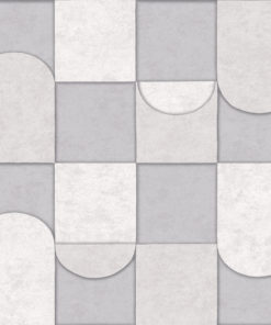 papel de parede affinity af24553 Modern living room with white tiles, seamless design, luxurious interior background.