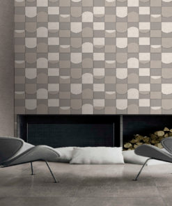 papel de parede affinity af24550 Modern living room with grey tiles, seamless design, luxurious interior background.